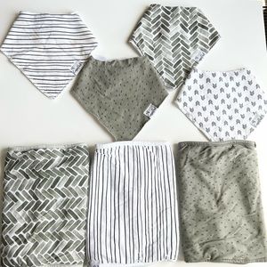 Copper Pearl Bandana Bibs and burp cloths